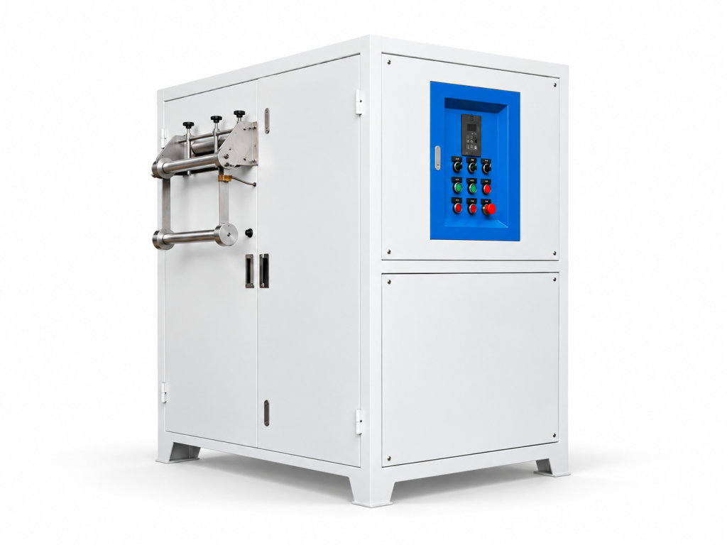 Sheet edge trim inline granulator with traction rollers and control panel